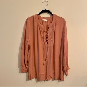 Madewell Lace Up Blouse